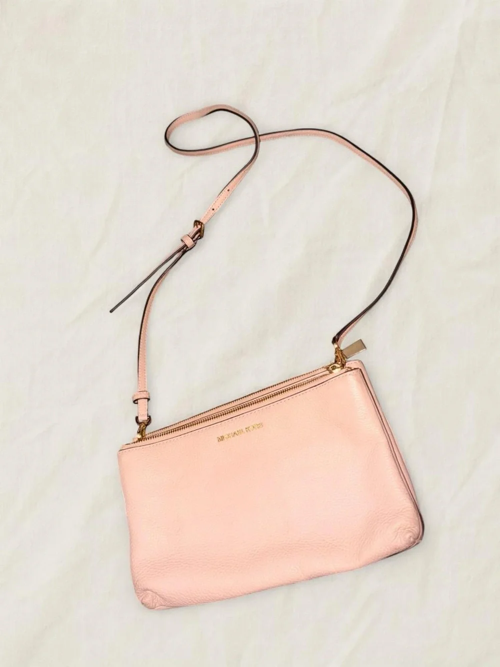 Michael Kors Blush Pink Leather Crossbody Shoulder Bag